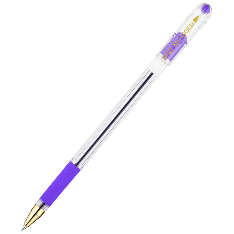 Ручка шариковая MunHwa MC Gold 03мм фиолетовый цвет чернил масляная основа 12шт BMC-09
