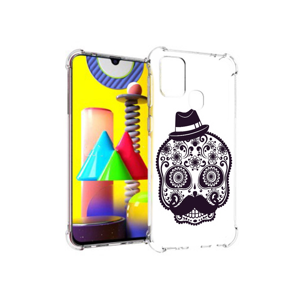 

Чехол MyPads Tocco для Samsung Galaxy M31 разрисованный скелет (PT147019.488.575), Прозрачный, Tocco