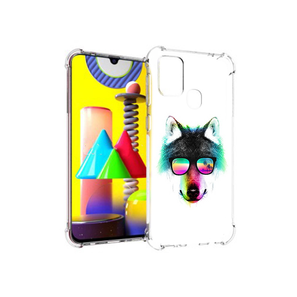 

Чехол MyPads Tocco для Samsung Galaxy M31 радужный волк (PT147019.488.567), Прозрачный, Tocco