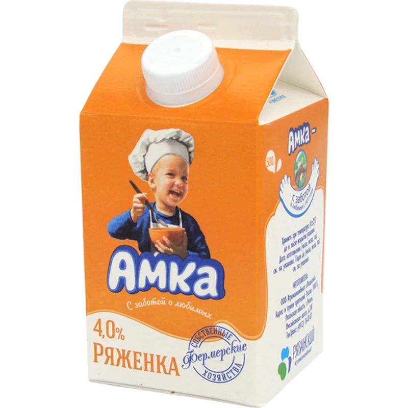 Ряженка Амка 4% БЗМЖ 450 мл