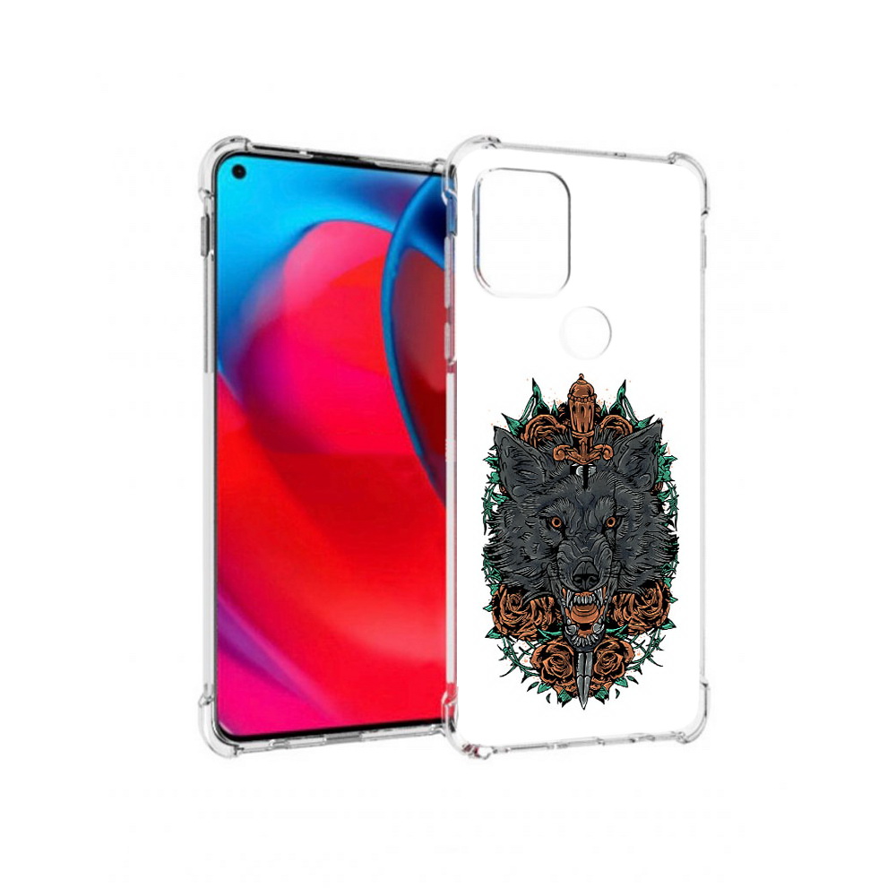 

Чехол MyPads Tocco для Motorola Moto G красивый злой волк (PT227067.359.409), Прозрачный, Tocco