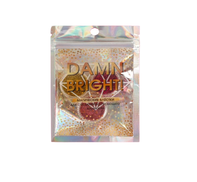 

Набор мелких блёсток для декора ногтей Damn bright!, 3 цвета 5146771
