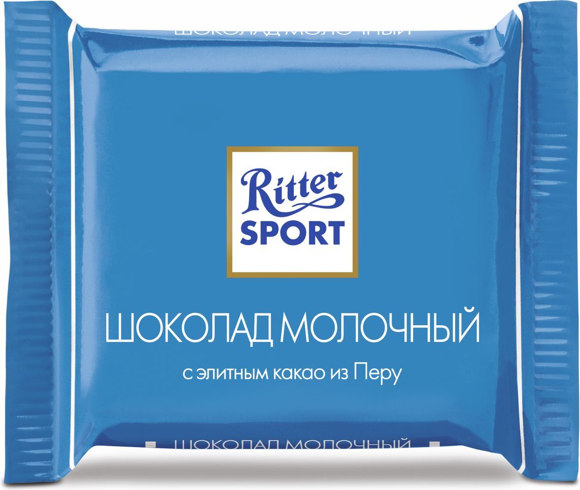 

Шоколад-мини Ritter Sport молочный 35% какао +-100 г