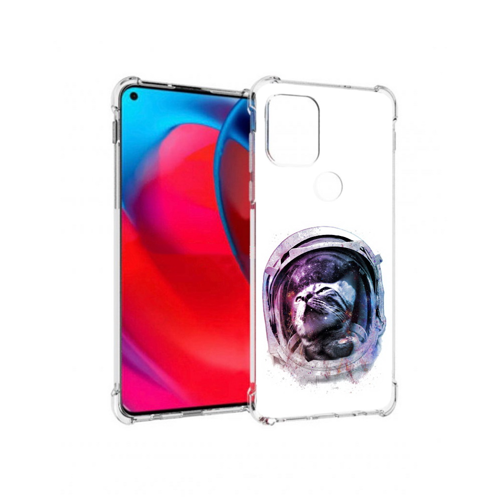 

Чехол MyPads Tocco для Motorola Moto G кот в шлеме (PT227067.359.396), Прозрачный, Tocco