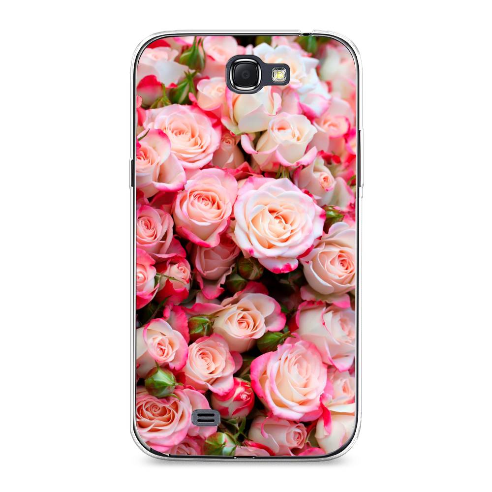 

Чехол на Samsung Galaxy Note 2 "Много роз", Розовый, 23250-2
