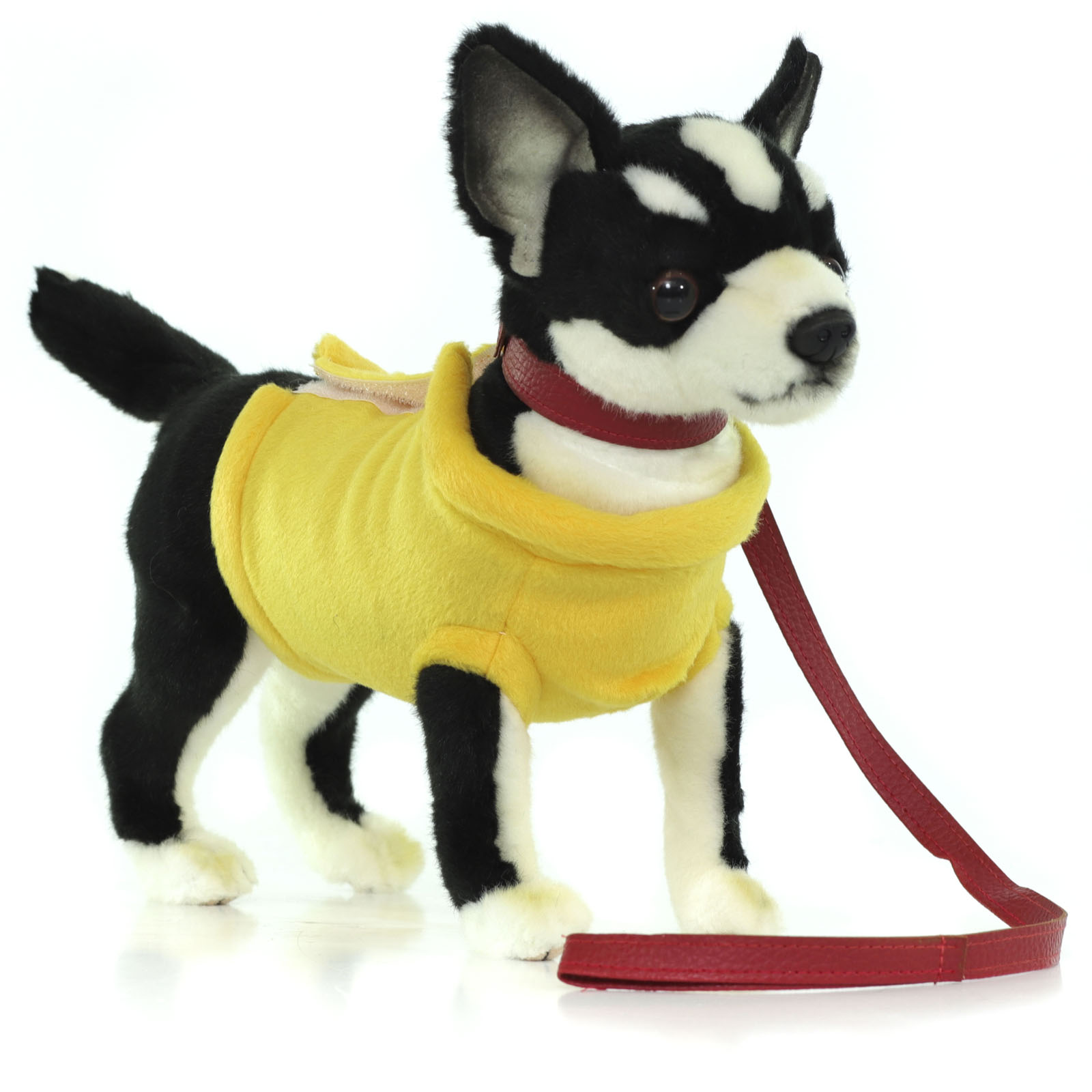 Реалистичная мягкая игрушка Hansa Creation Собака чихуахуа, в жёлтой футболке, 27 см