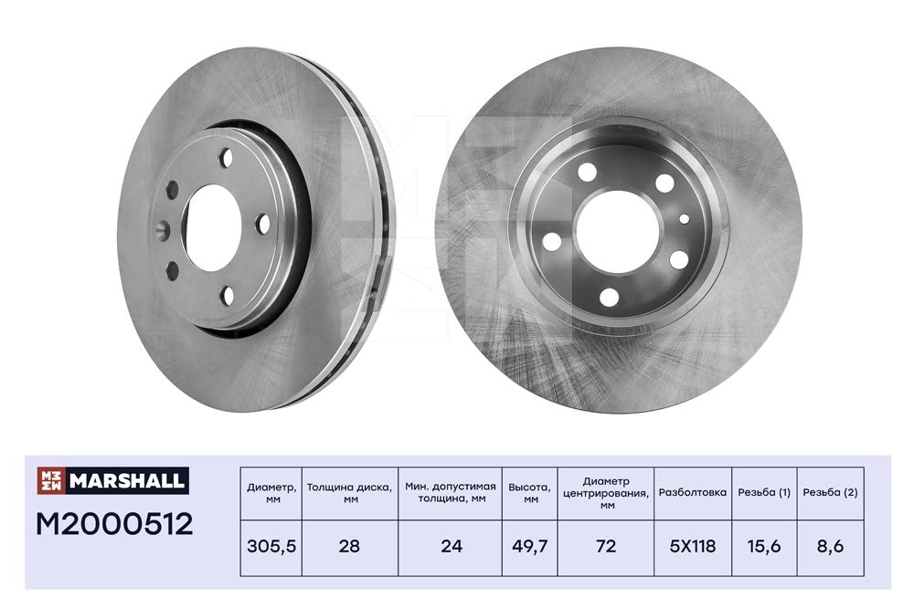 

Тормозной диск передний Nissan Primastar (X83) 01-, Opel Vivaro A (X83) 01-, Renault
