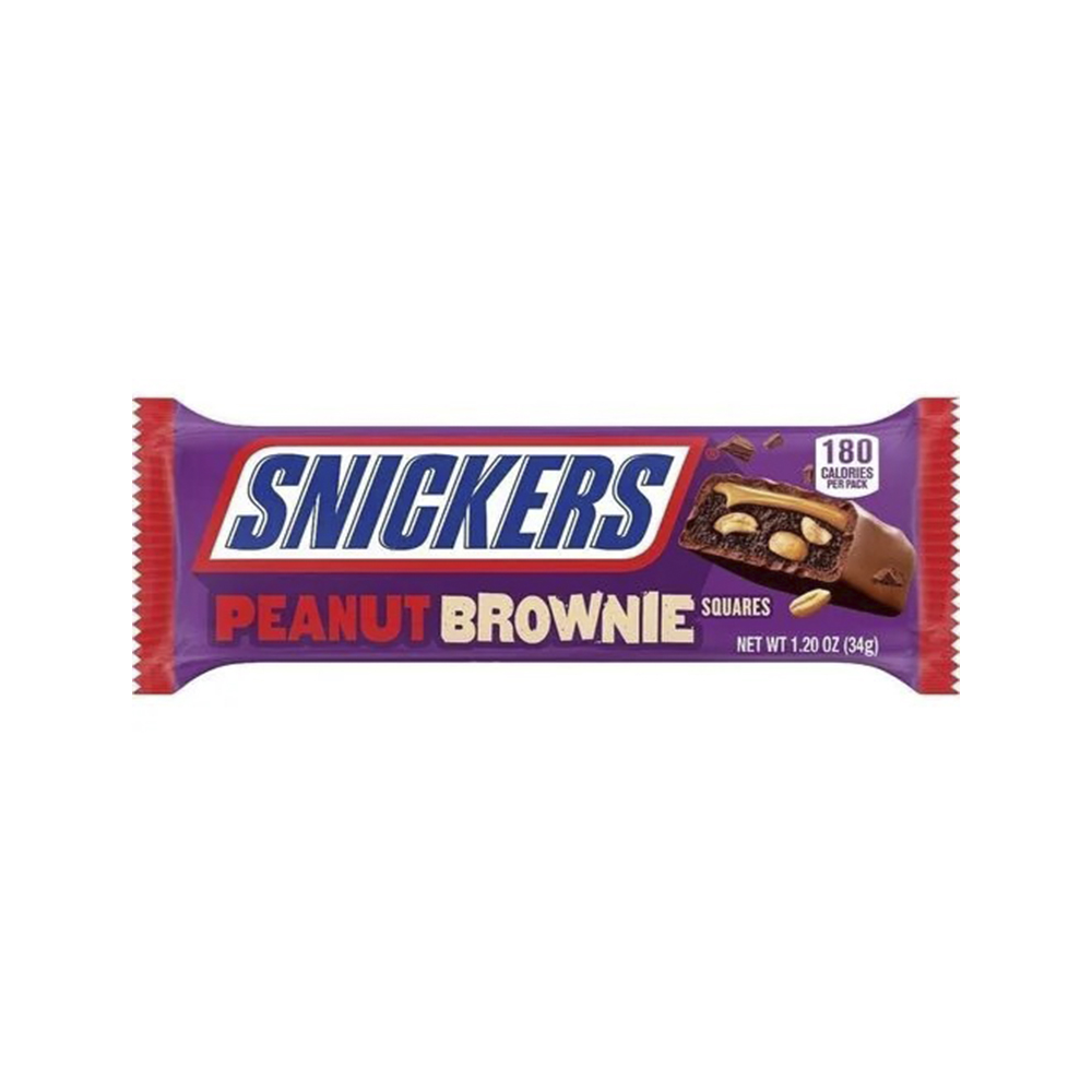 Шоколадный батончик Snickers Peanut Brownie, 34 г