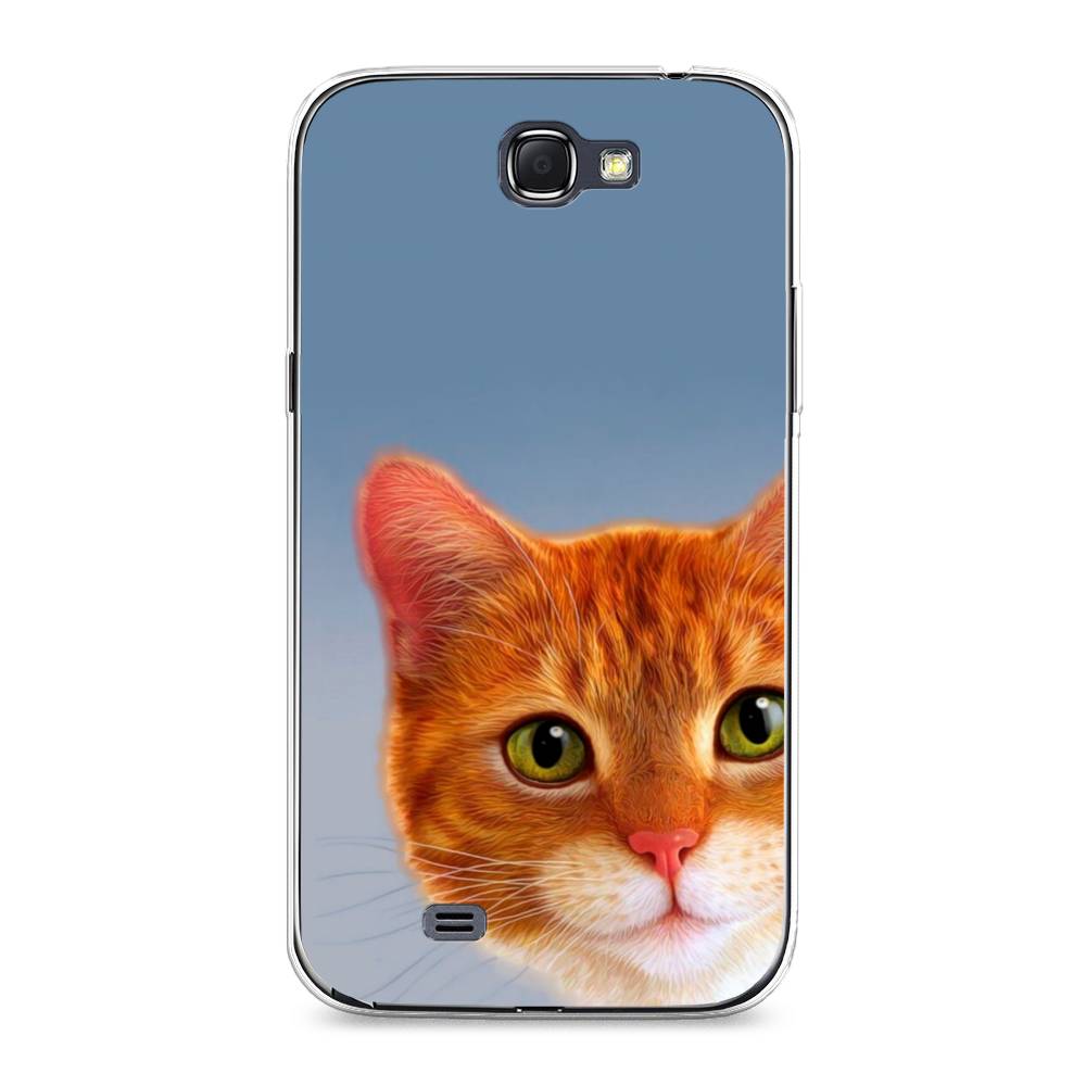 

Чехол на Samsung Galaxy Note 2 "Любопытный котик", Коричневый, 23250-1