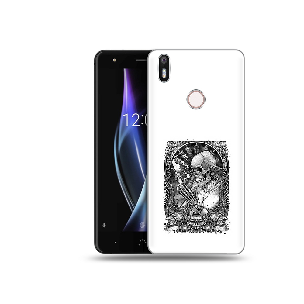 

Чехол MyPads Tocco для BQ Aquaris X девушка скелет, Прозрачный, Tocco