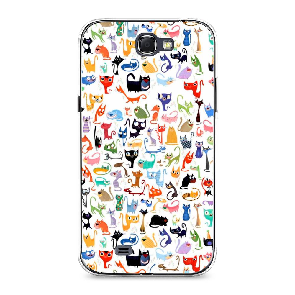 

Чехол на Samsung Galaxy Note 2 "Цветные коты", Разноцветный, 23250-1
