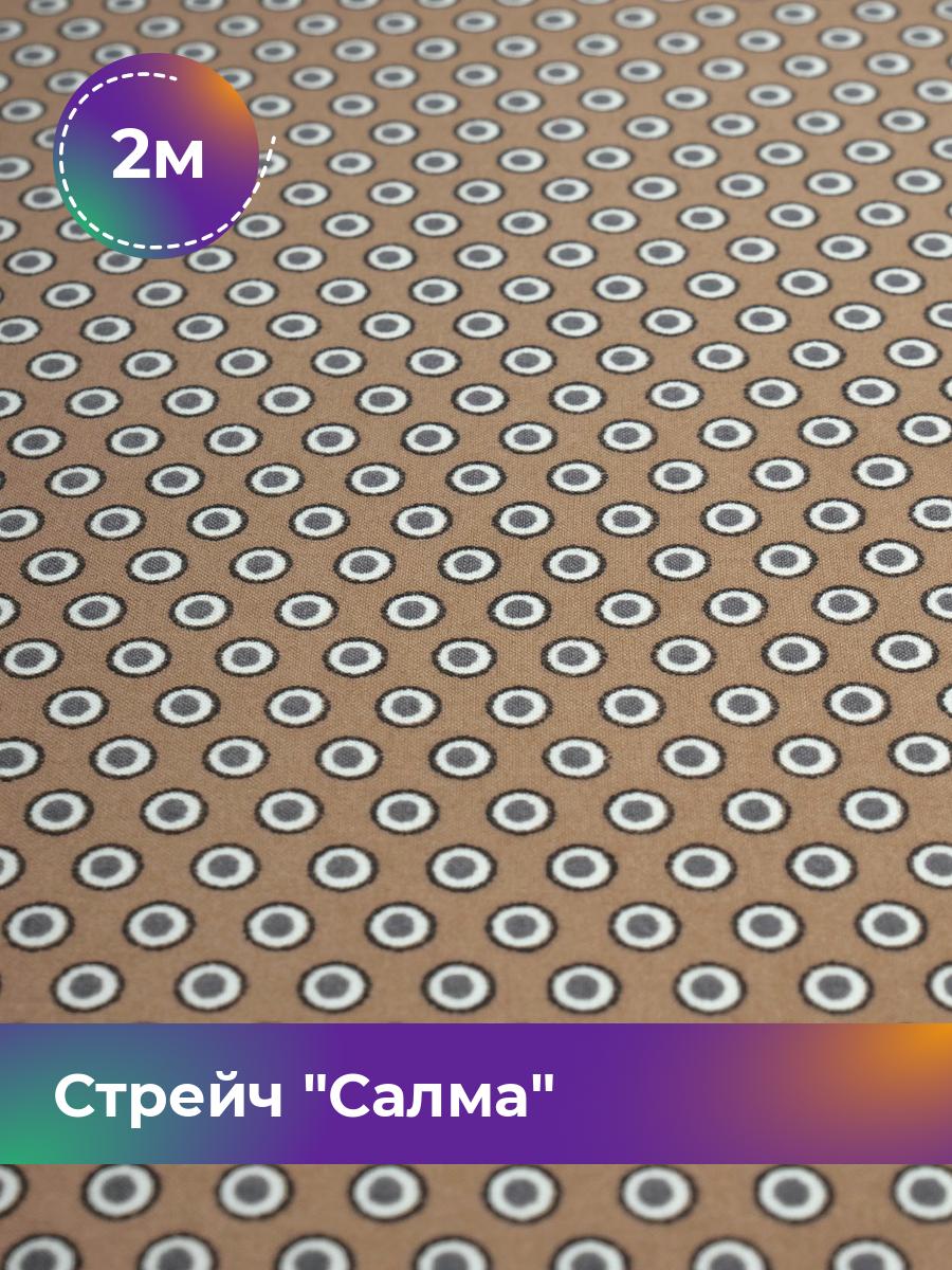 

Ткань Стрейч Салма Shilla, отрез 2 м * 150 см, мультиколор 022, Бежевый, 17446137