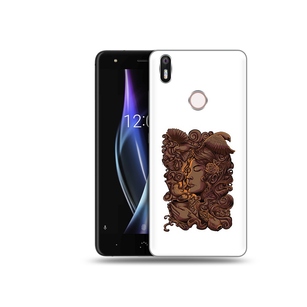 Чехол MyPads Tocco для BQ Aquaris X девушка с длинными волосами абстракция