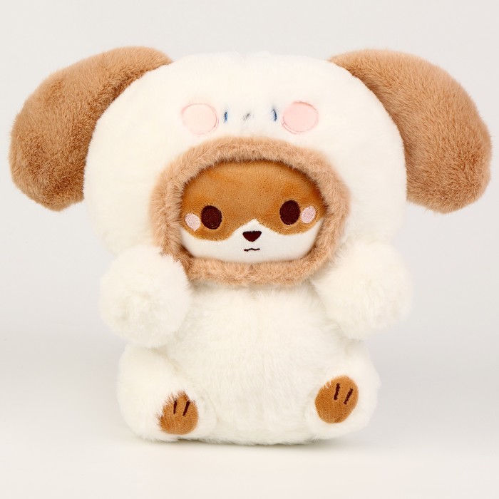 

Мягкая игрушка Котик в костюме собаки, 23 см, Коричневый