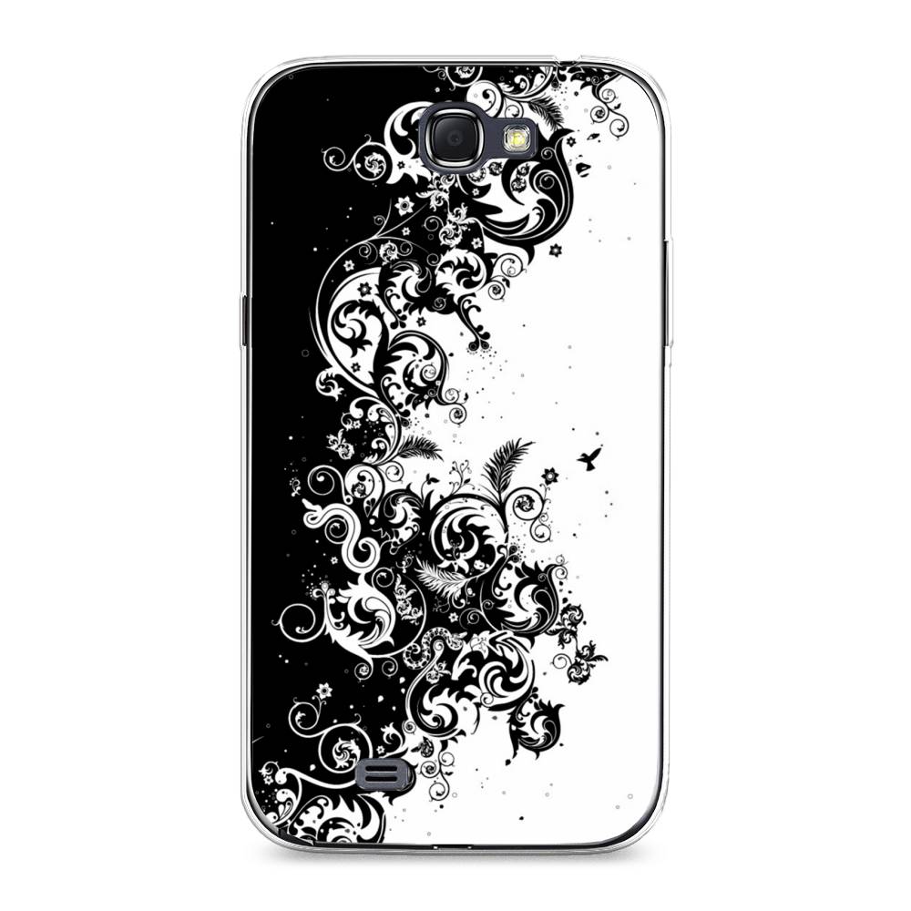 

Чехол на Samsung Galaxy Note 2 "Черно белый узор", Белый;черный;серый, 23250-3