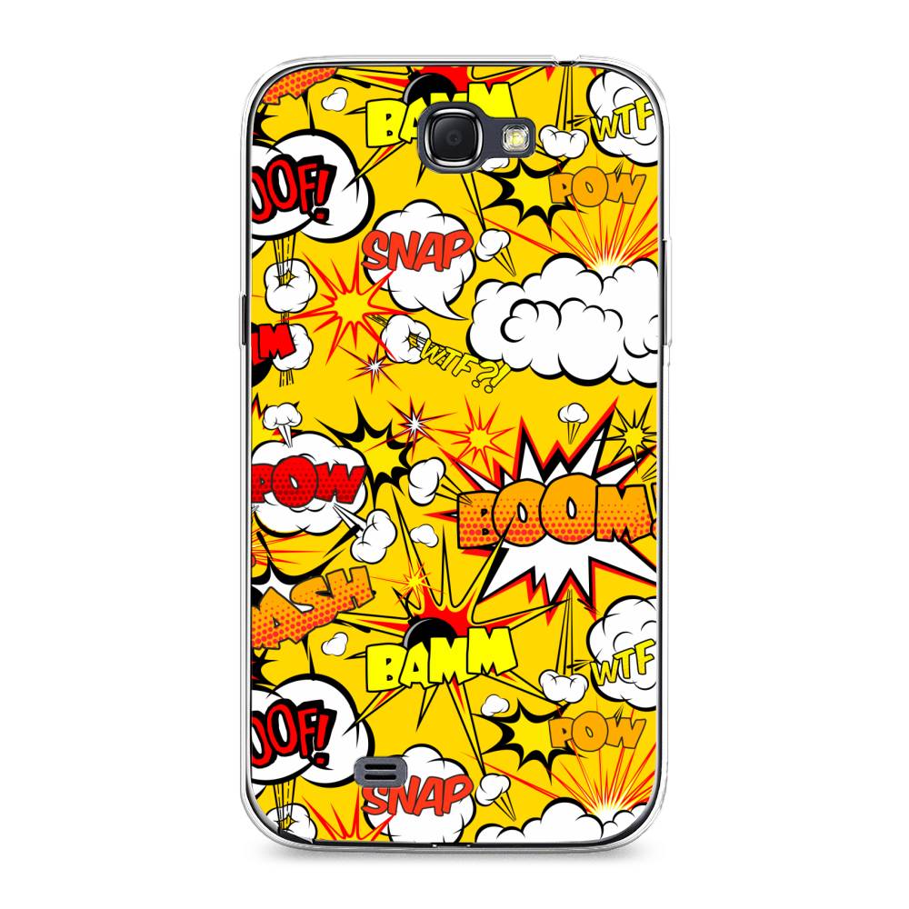 

Чехол на Samsung Galaxy Note 2 "Поп Арт эффекты", Желтый;белый;оранжевый, 23250-6
