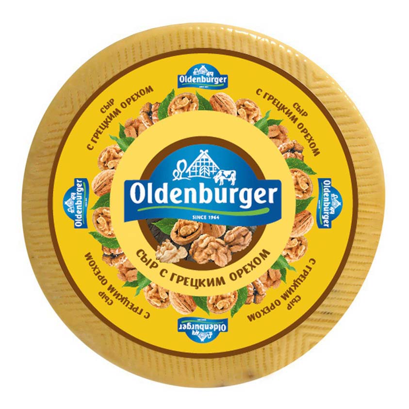 Сыр полутвердый Oldenburger с грецким орехом 50% БЗМЖ