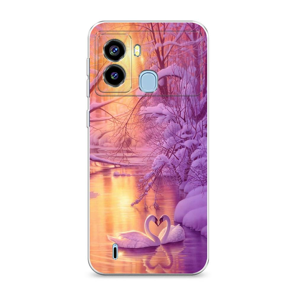 

Чехол на Tecno Pop 6 "Зима 1", Фиолетовый;желтый, 302050-2