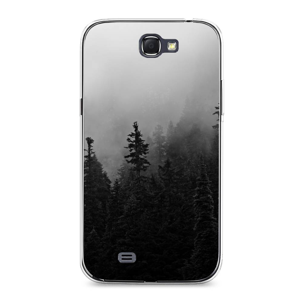 

Чехол на Samsung Galaxy Note 2 "Туманный лес", Серый;черный, 23250-2