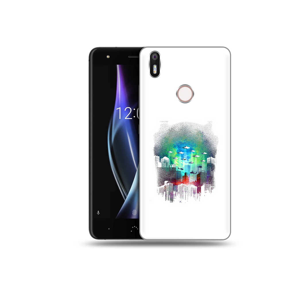 

Чехол MyPads Tocco для BQ Aquaris X город в свечении, Прозрачный, Tocco