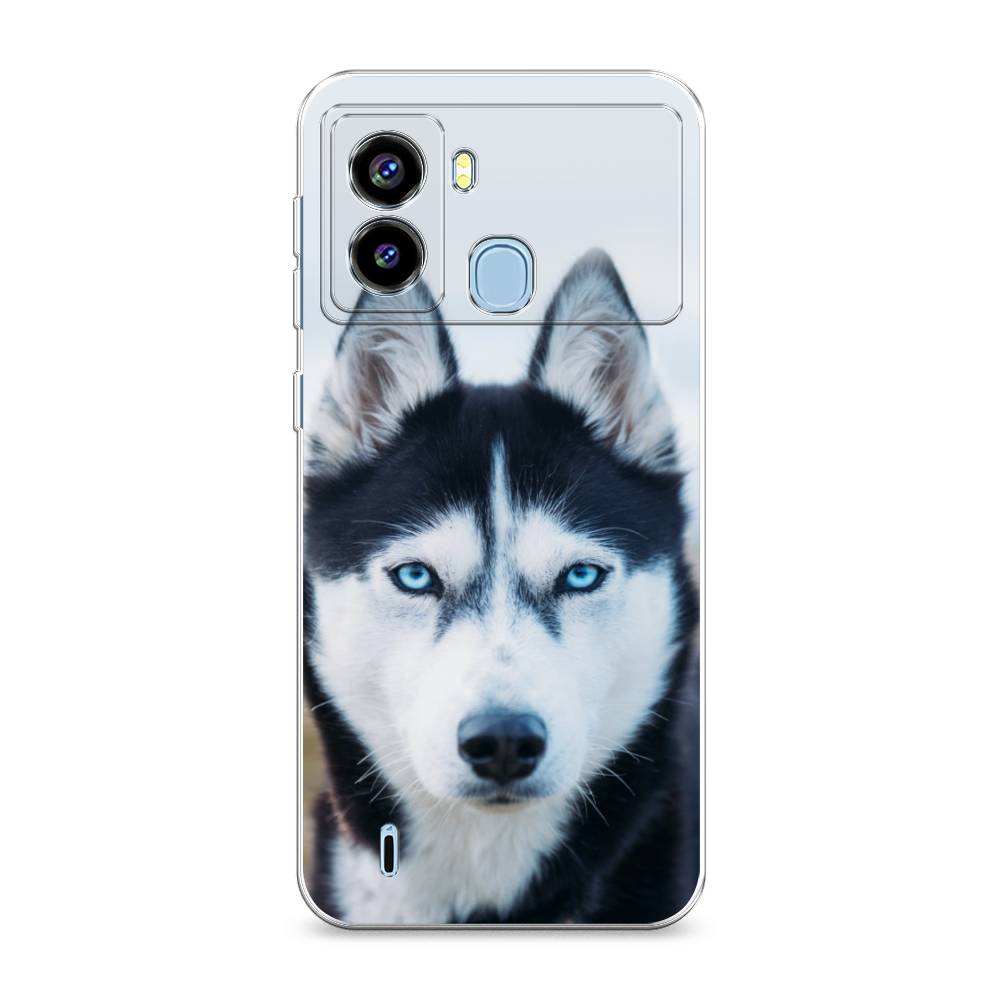 

Чехол на Tecno Pop 6 "Хаски 2", Синий;белый, 302050-1