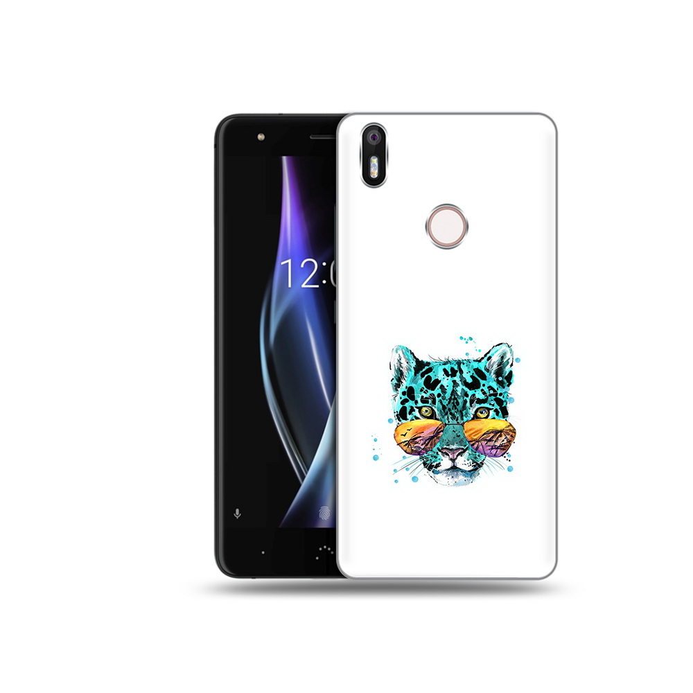 

Чехол MyPads Tocco для BQ Aquaris X голубой лео, Прозрачный, Tocco