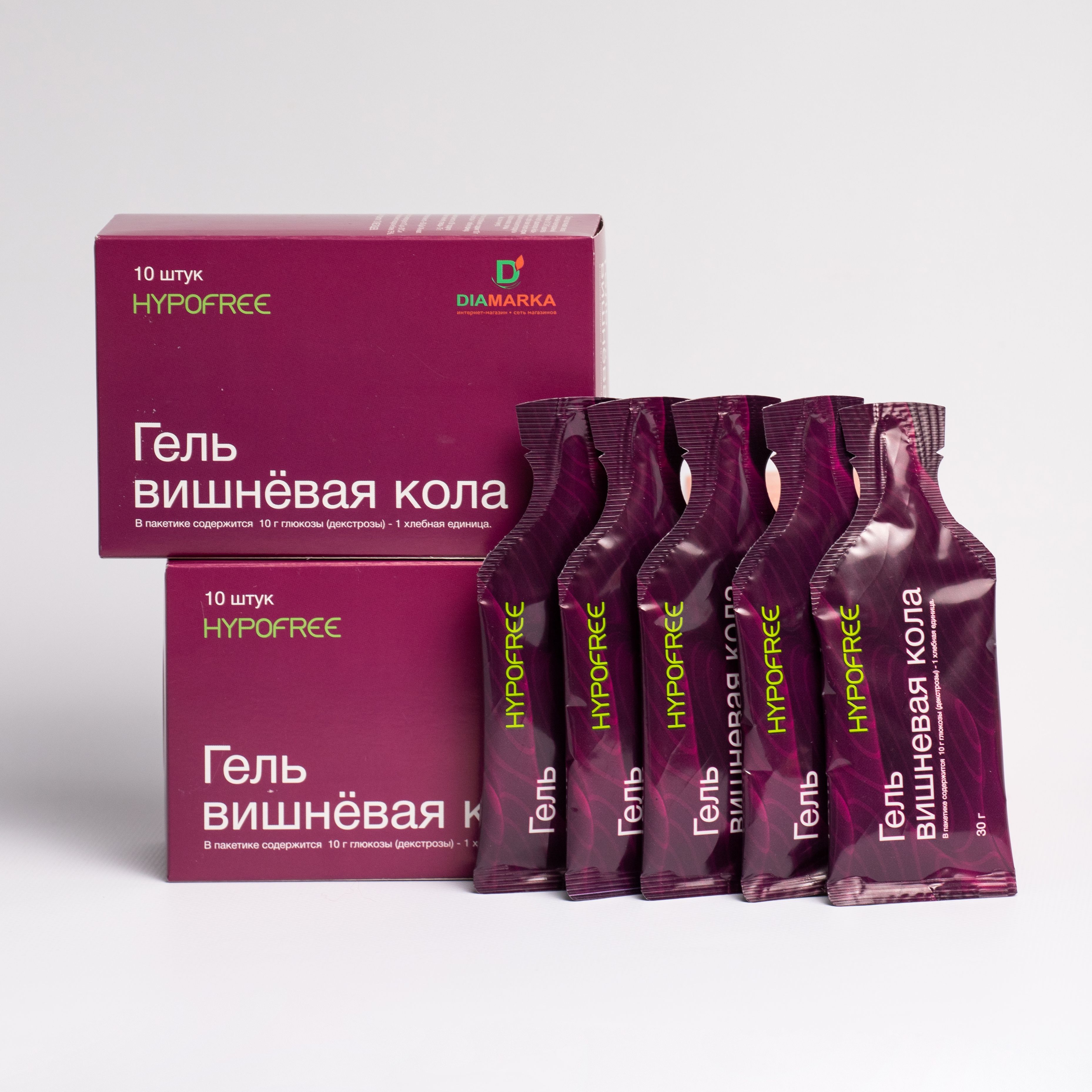 Гель HYPOFREE вишневая кола 25 саше 1500₽