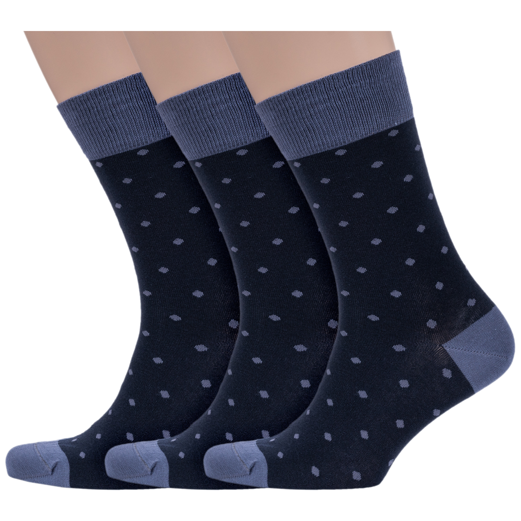 

Комплект носков мужских Grinston socks 3-18D123 серых 27, Серый, 3-18D123
