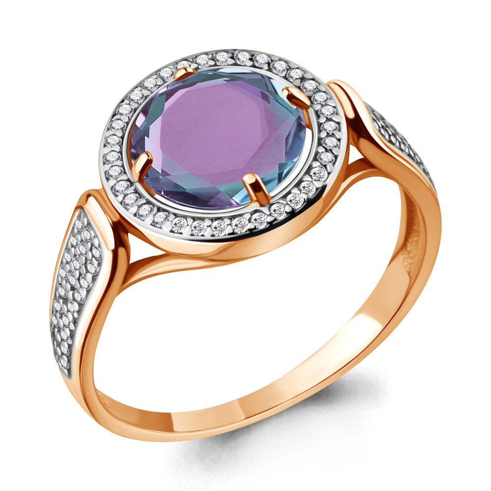 

Кольцо из серебра с фианитом Aquamarine Aquamarine 6547125А_925_з р, 6547125А_925_з
