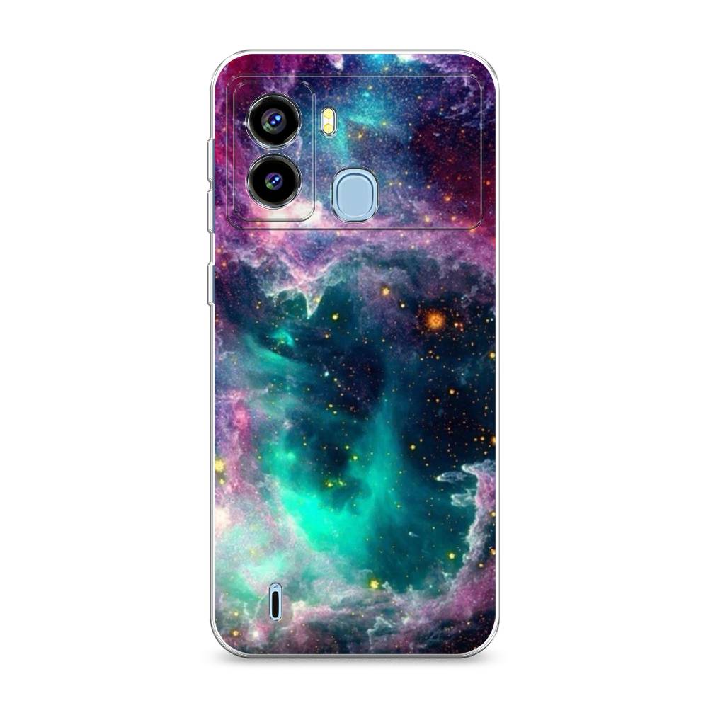 

Чехол на Tecno Pop 6 "Звездные облака", Розовый;бежевый, 302050-2