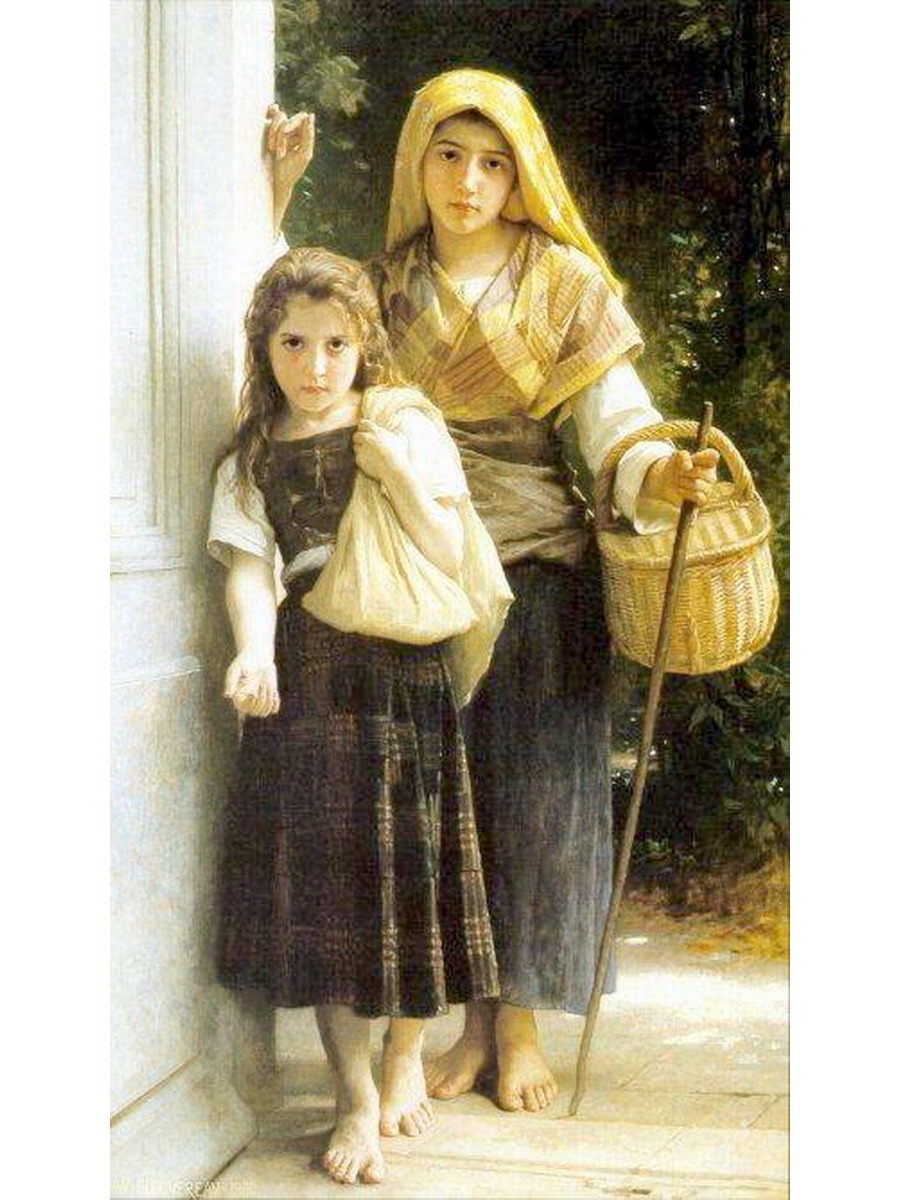 

Постер DRABS A2 Бугеро Адольф Вильям The Little Beggar Girls