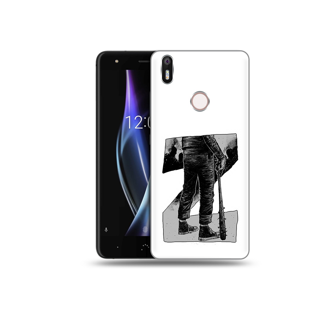 

Чехол MyPads Tocco для BQ Aquaris X воин черно белый, Tocco