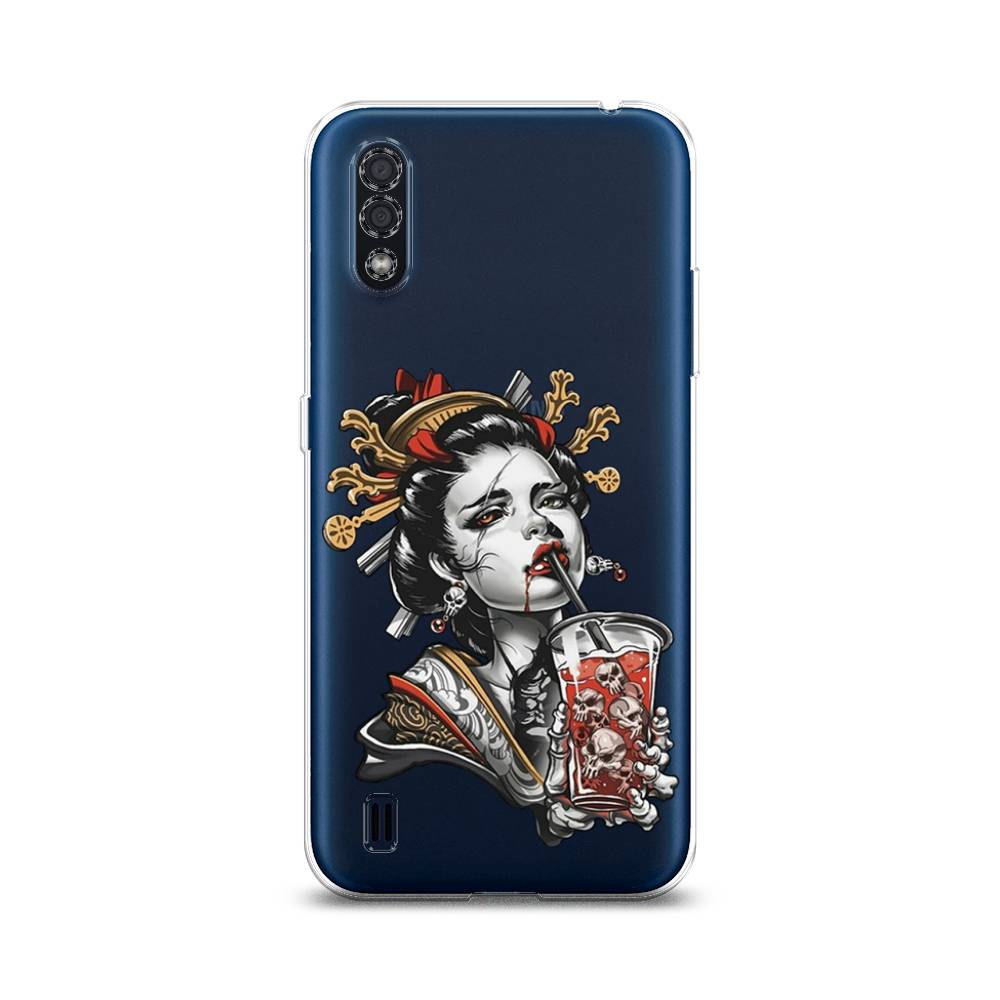 

Чехол на Samsung Galaxy M01 "Опасная гейша", Красный;черный;серый, 2101150-4