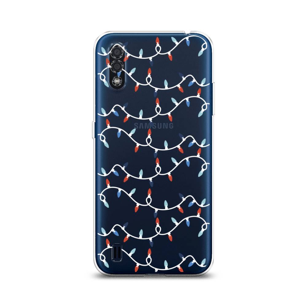 

Чехол на Samsung Galaxy M01 "Разноцветная гирлянда", Белый;красный;синий, 2101150-5