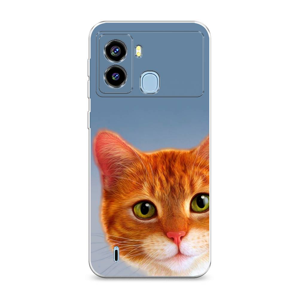 

Чехол на Tecno Pop 6 "Любопытный котик", Коричневый, 302050-1