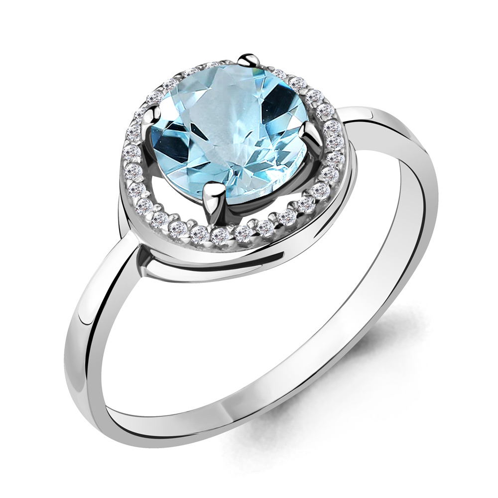 

Кольцо из серебра с топазом Aquamarine Aquamarine 6535302А_925_р р, 6535302А_925_р