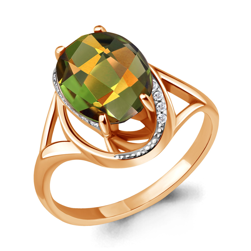 

Кольцо из серебра с фианитом Aquamarine Aquamarine 6534419А_925_з р, 6534419А_925_з