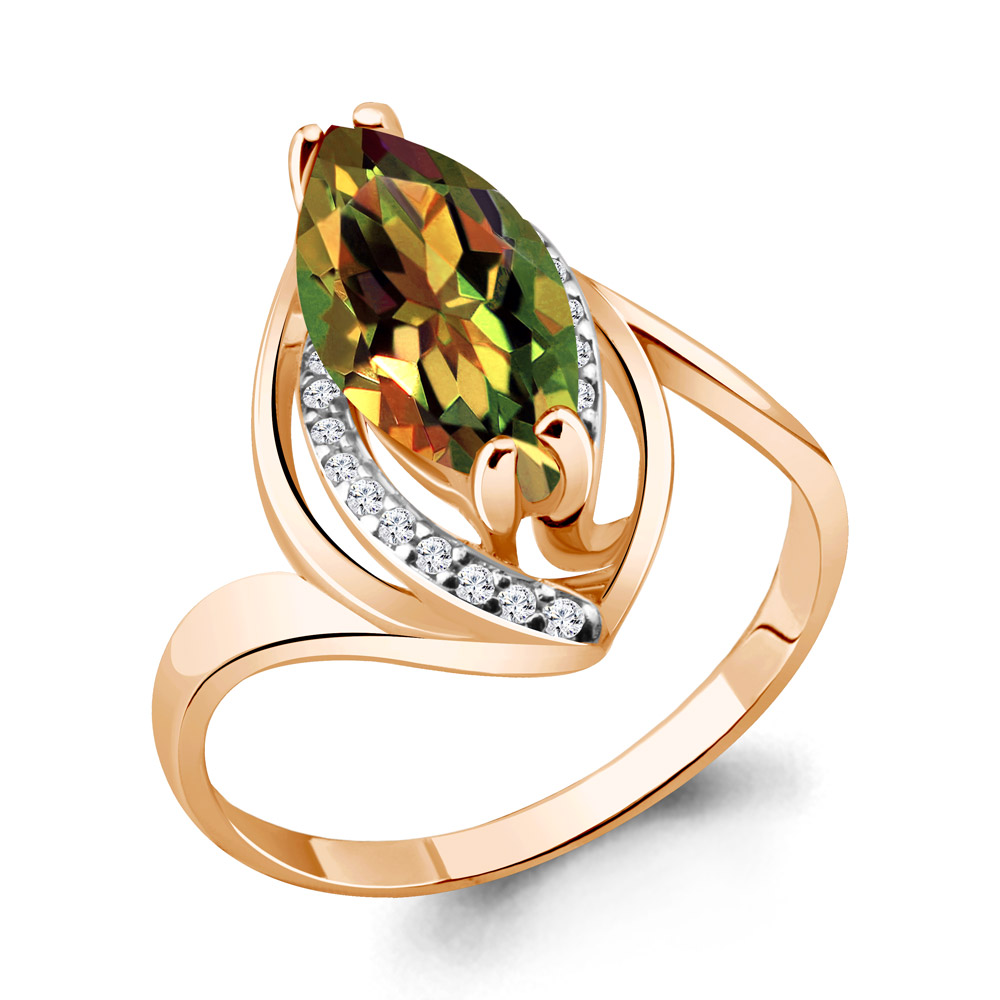 

Кольцо из серебра с фианитом Aquamarine Aquamarine 6534119А_925_з р, 6534119А_925_з
