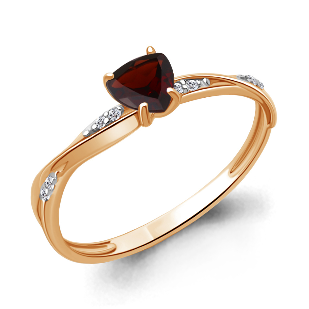 

Кольцо из серебра с гранатом Aquamarine Aquamarine 6532103А_925_з р, 6532103А_925_з