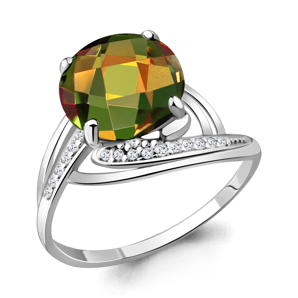 

Кольцо из серебра с фианитом Aquamarine Aquamarine 6527719А_925_р р. 20, 6527719А_925_р