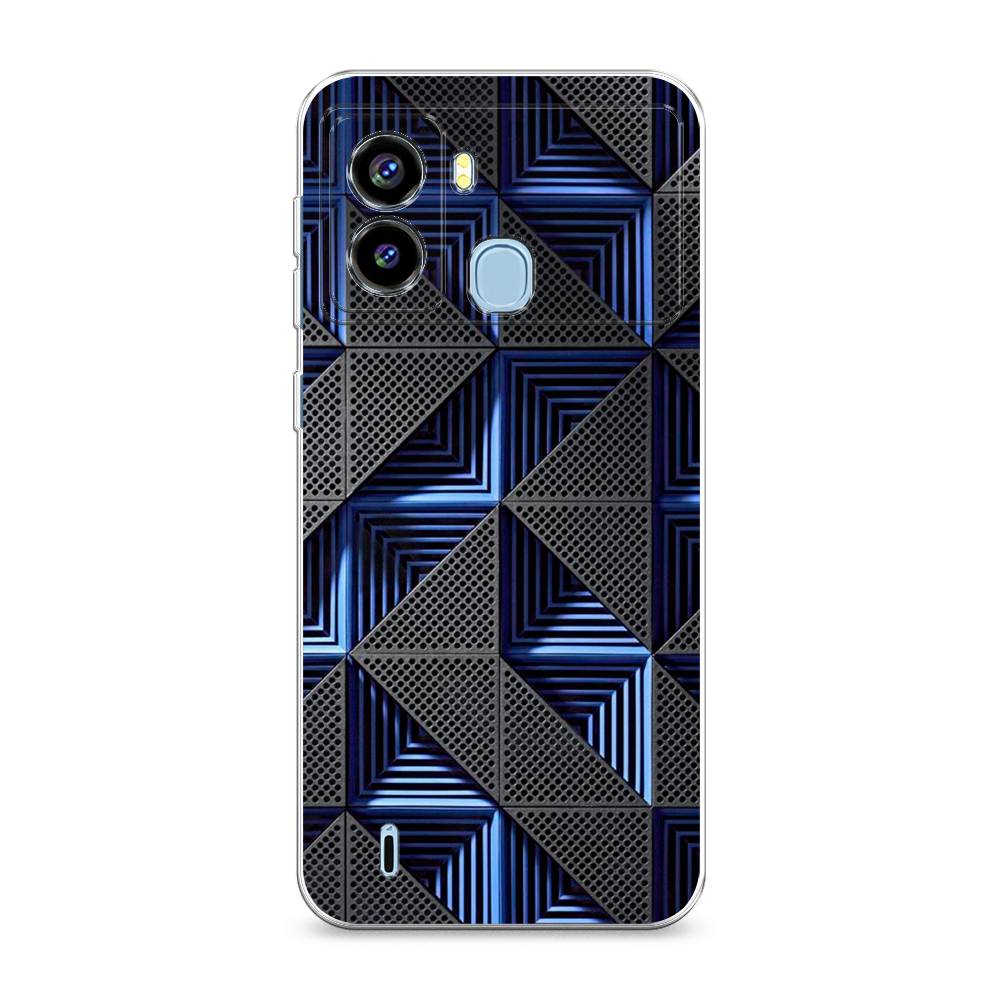 

Чехол на Tecno Pop 6 "IBM", Серый;синий, 302050-3