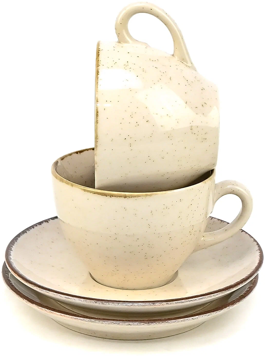 Набор чайный Kutahya Porselen Pearl, бежевый, 220 мл, 4 предмета