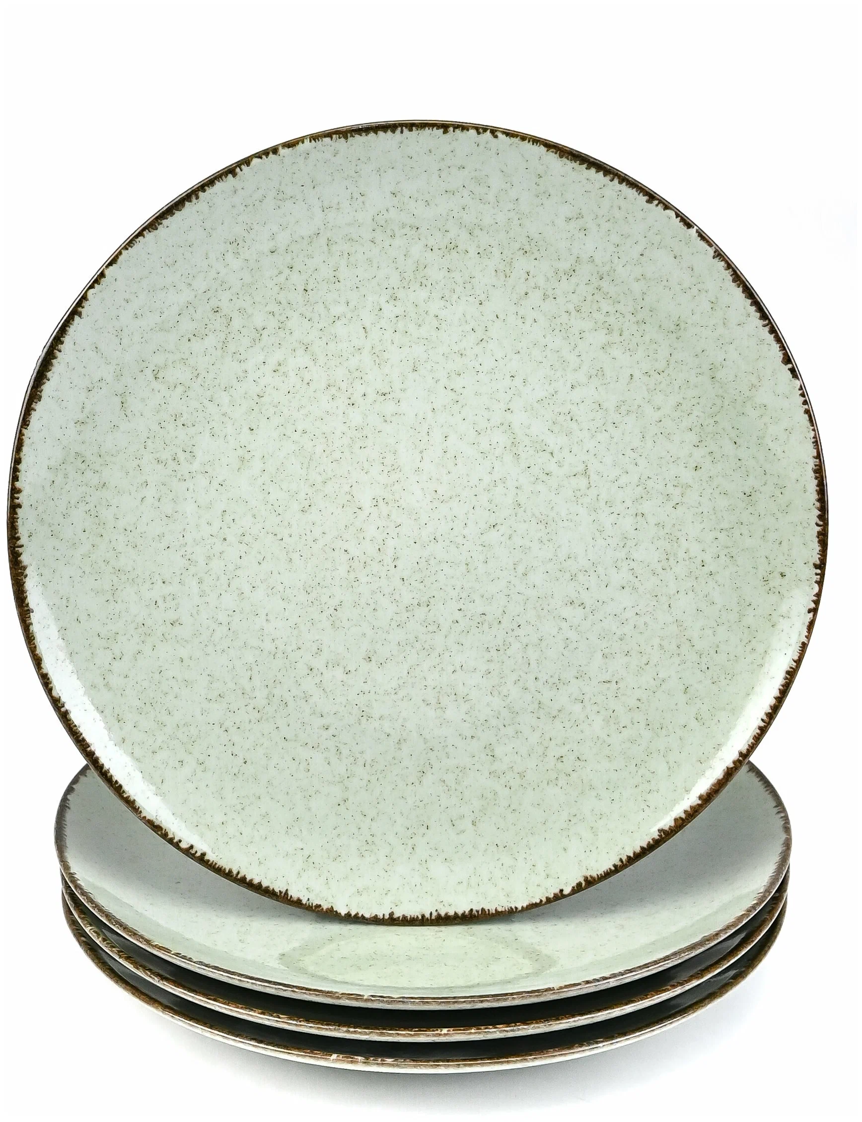 Набор тарелок  Kutahya Porselen Pearl, мятный, 21 см, 4 предмета