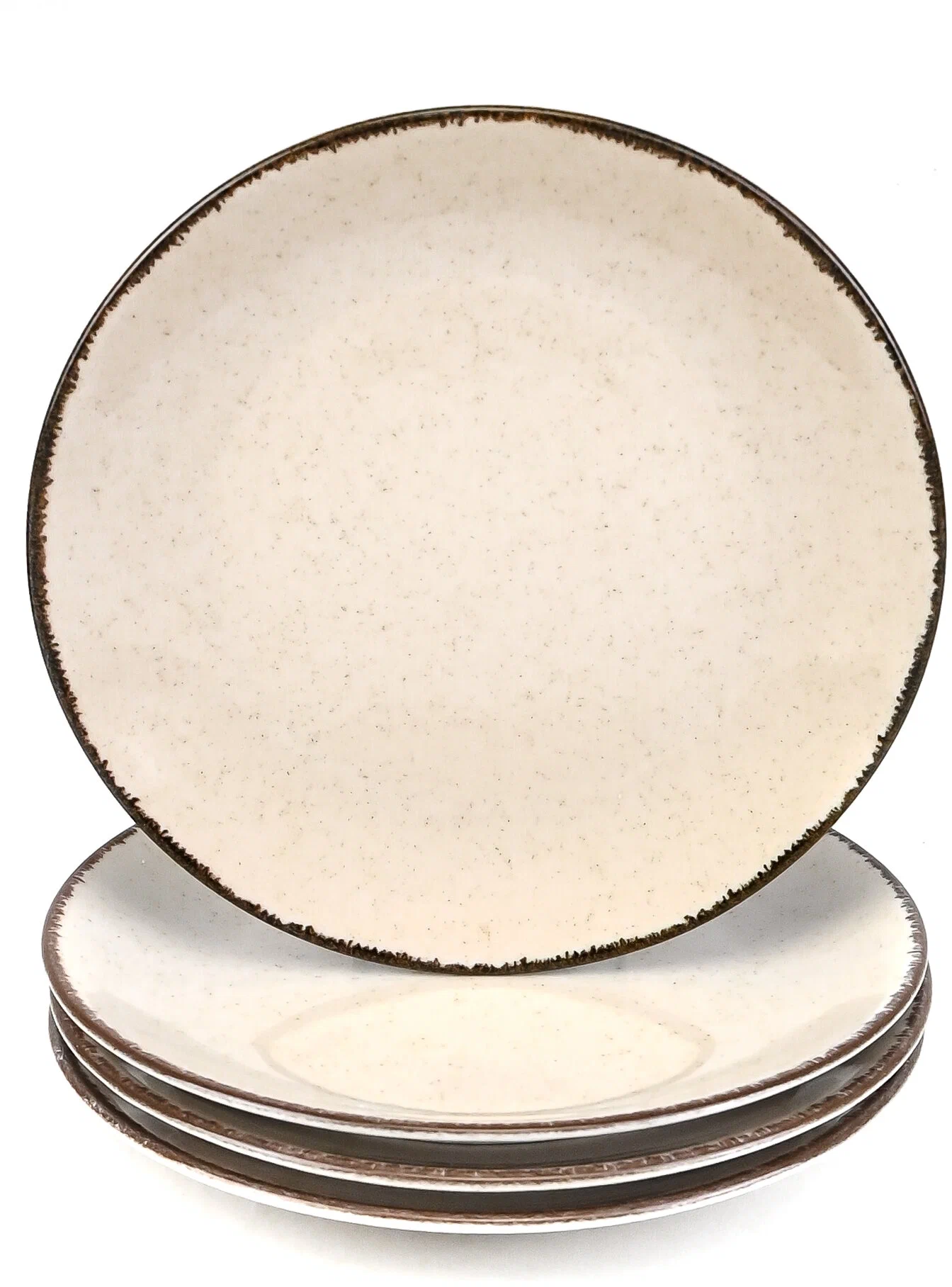 Набор тарелок  Kutahya Porselen Pearl, бежевый, 21 см, 4 предмета