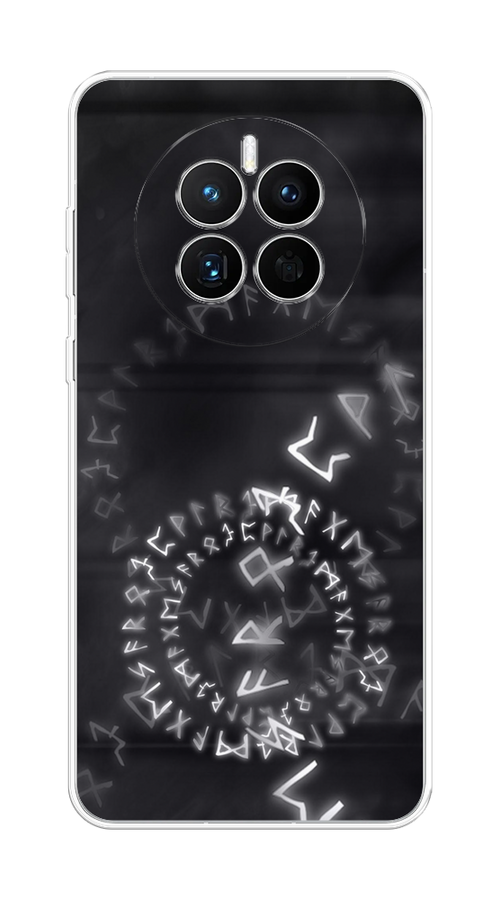 

Чехол на Huawei Mate 50 "Руны", Серый;черный, 6109850-3