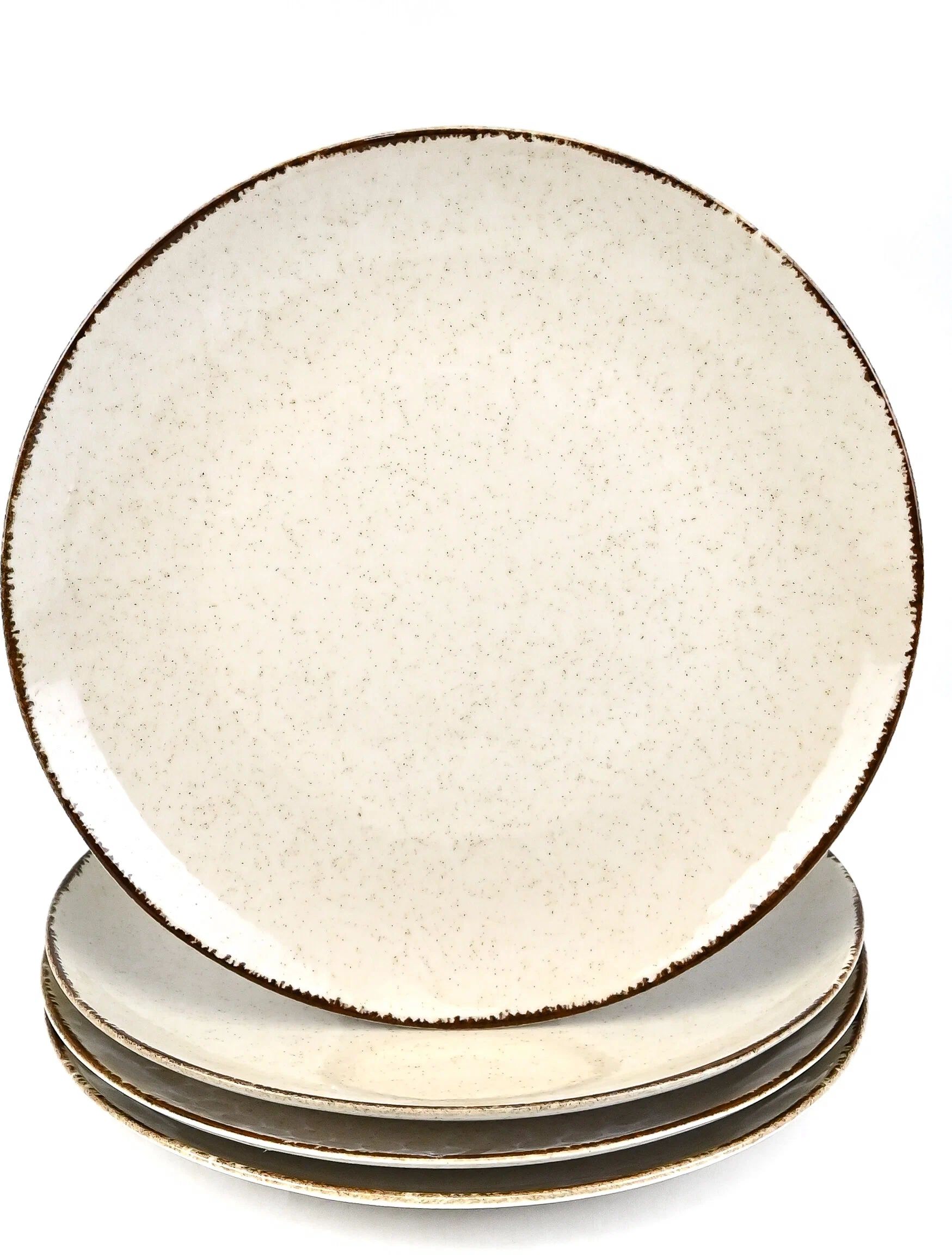 Набор тарелок  Kutahya Porselen Pearl, бежевый, 25 см, 4 предмета