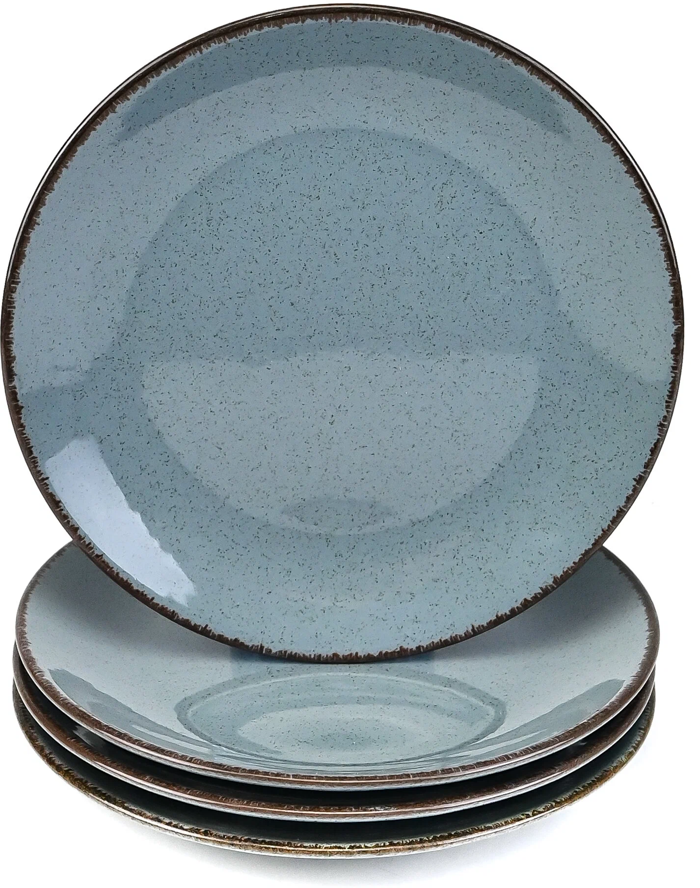 Набор тарелок  Kutahya Porselen Pearl, синий, 21 см, 4 предмета