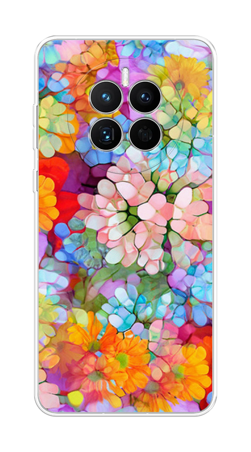 

Чехол на Huawei Mate 50 "Цветы витраж", Оранжевый;розовый;голубой, 6109850-3