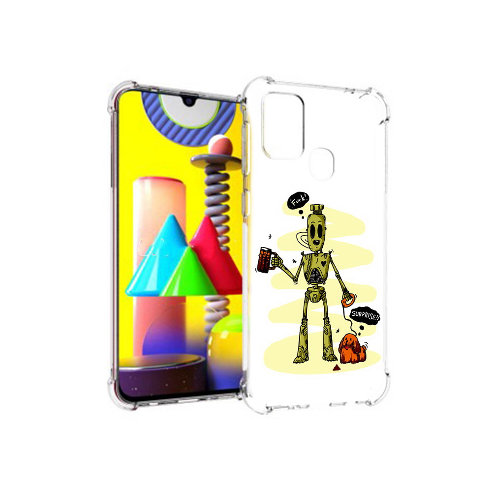 

Чехол MyPads Tocco для Samsung Galaxy M31 прикольный робот (PT147019.488.557), Прозрачный, Tocco