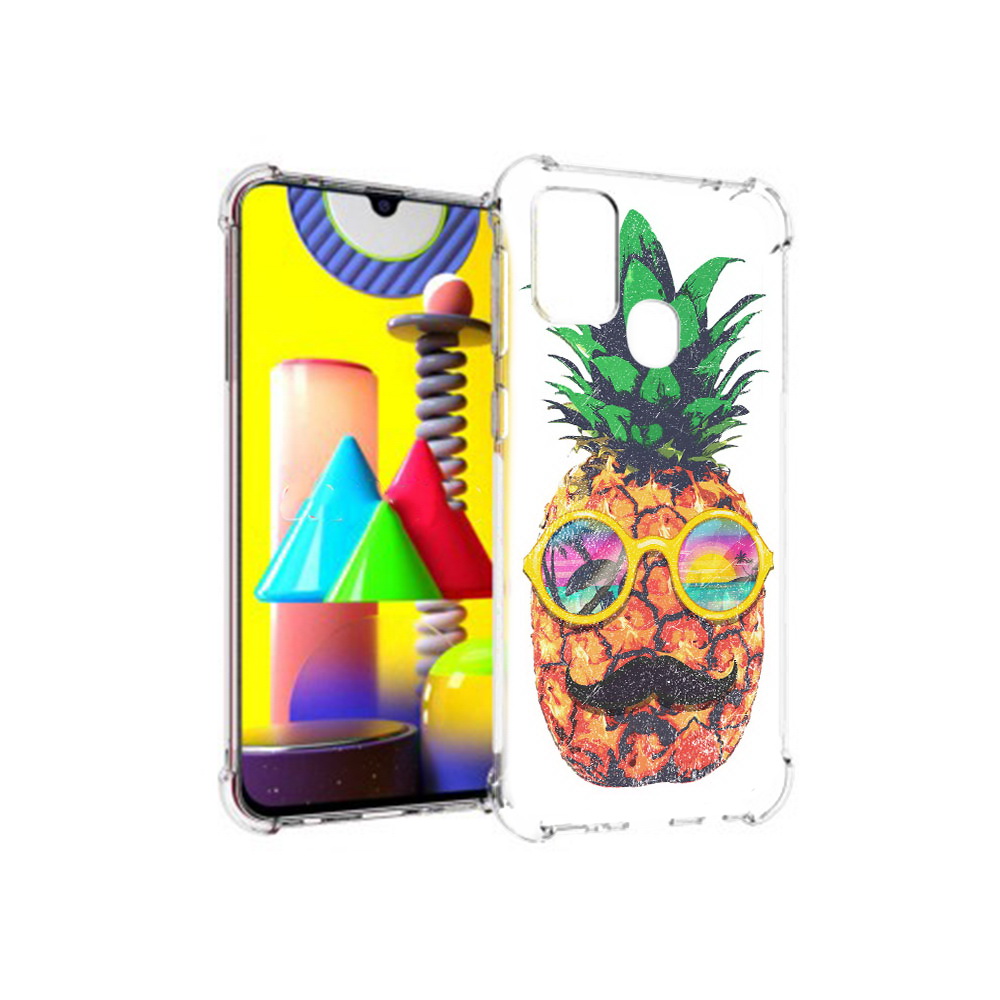 

Чехол MyPads Tocco для Samsung Galaxy M31 прикольный ананас с лицом (PT147019.488.556), Прозрачный, Tocco